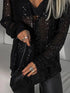 'Acacia' Sequin Long Sleeve Shirt - Celes Fashion